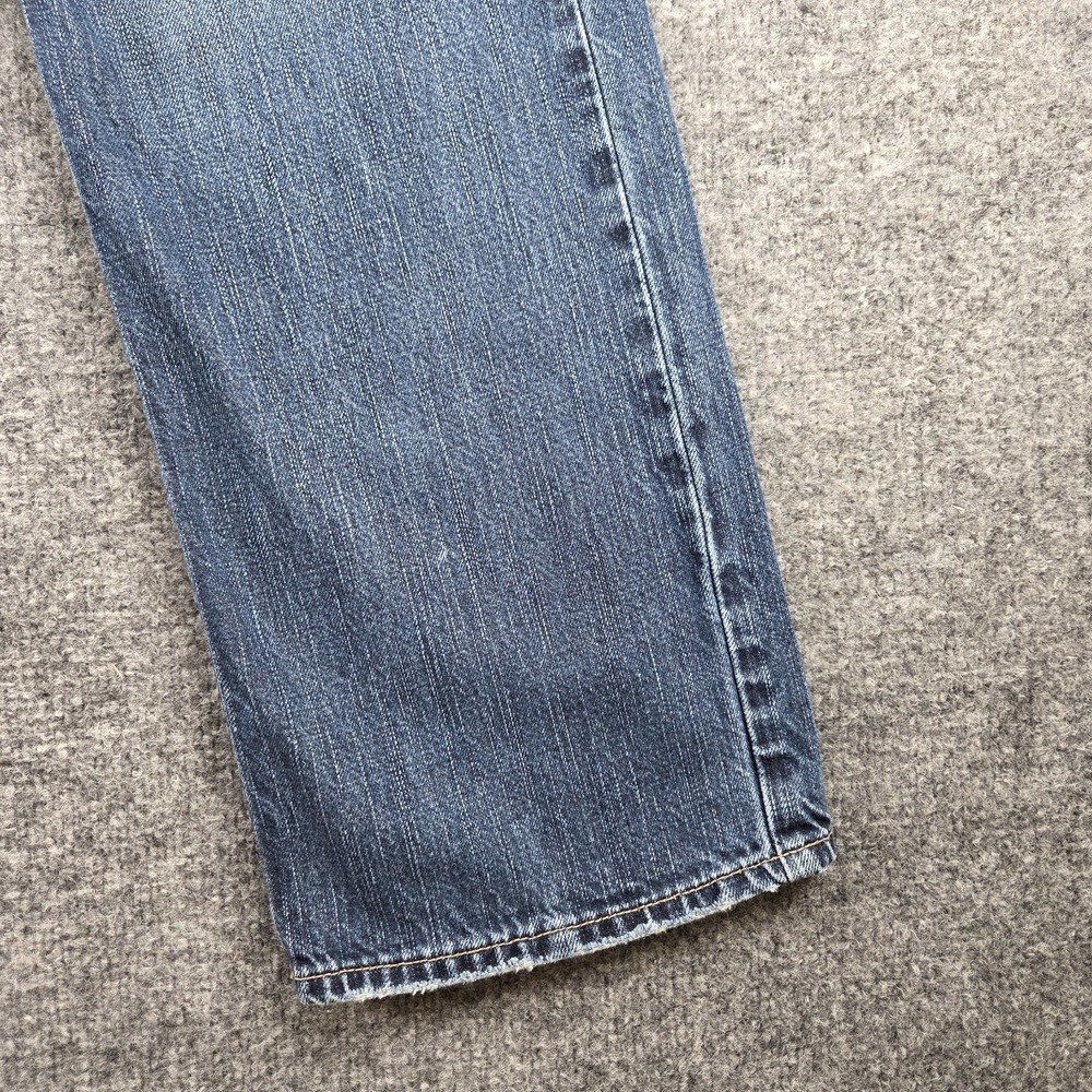 American Eagle Jeans Men 34x34 Straight Medium Wash Blue Denim Button Fly - Picture 4 of 16